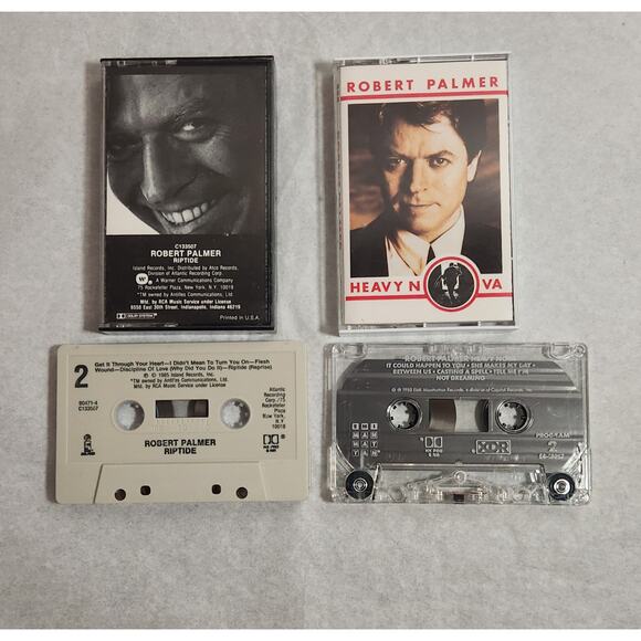 Robert Palmer Riptide & Heavy Nova Tested Cassette Lot (1985,1988) Pre-owned - Picture 4 of 5